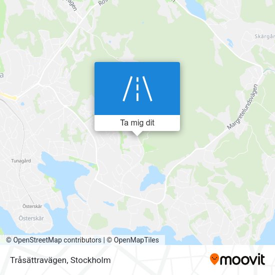 Tråsättravägen karta