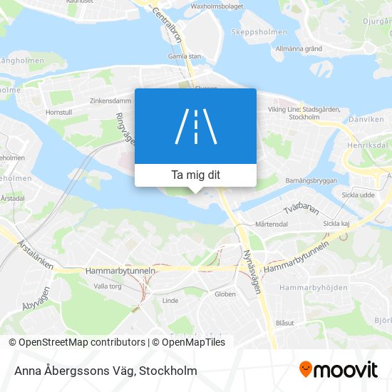 Anna Åbergssons Väg karta