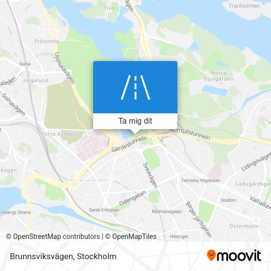 Brunnsviksvägen karta