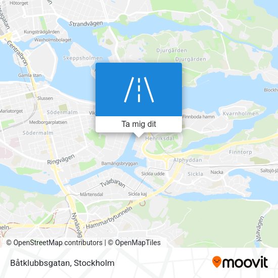 Båtklubbsgatan karta