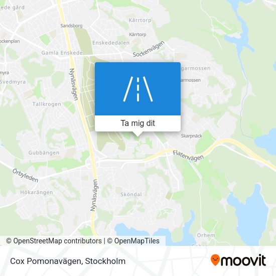 Cox Pomonavägen karta