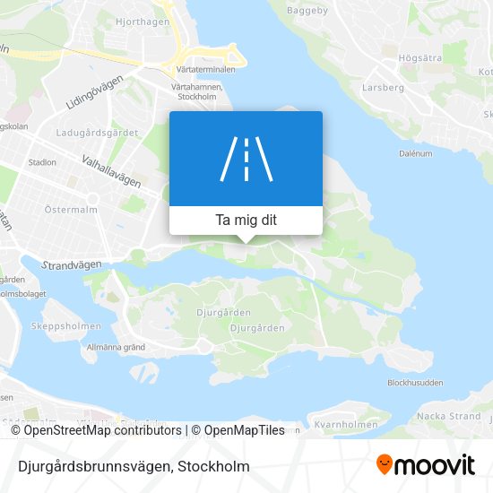 Djurgårdsbrunnsvägen karta