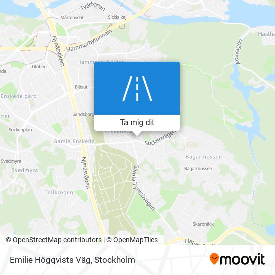 Emilie Högqvists Väg karta