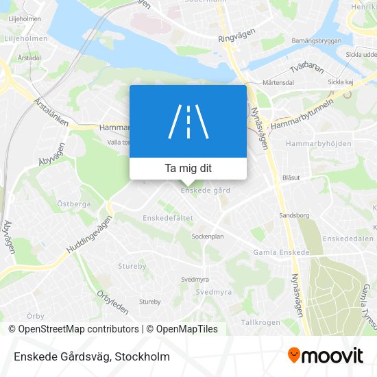 Enskede Gårdsväg karta