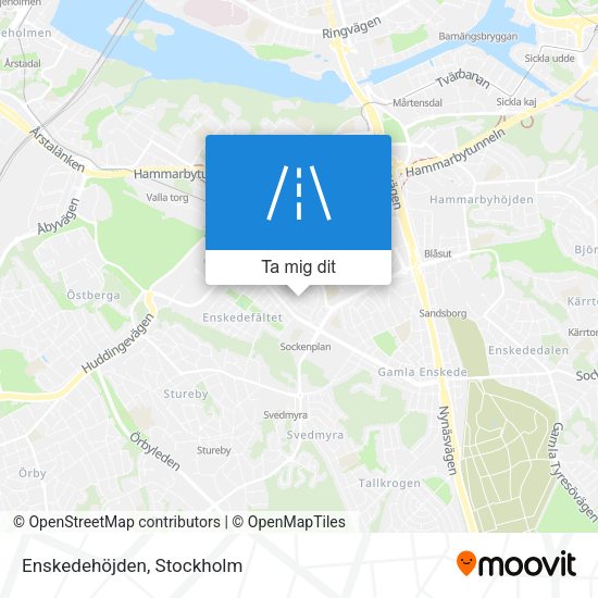 Enskedehöjden karta
