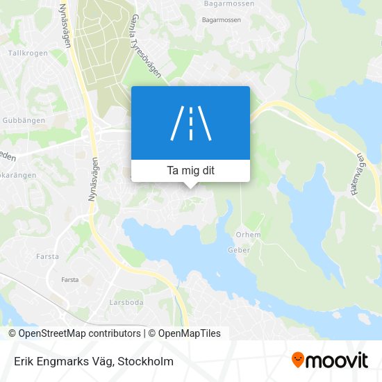 Erik Engmarks Väg karta