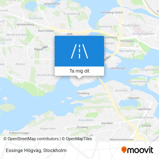 Essinge Högväg karta