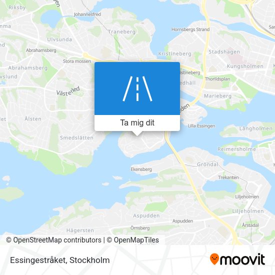 Essingestråket karta