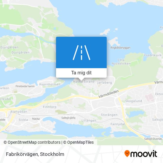 Fabrikörvägen karta