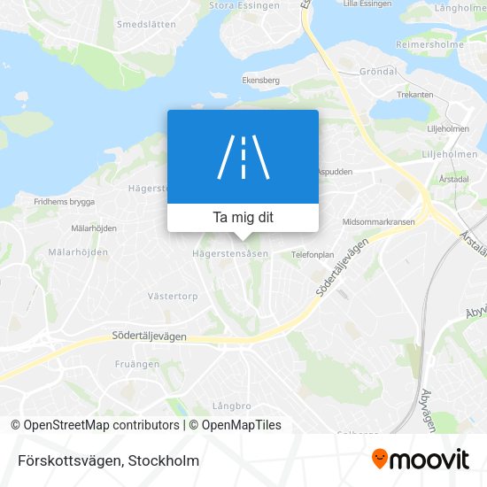 Förskottsvägen karta