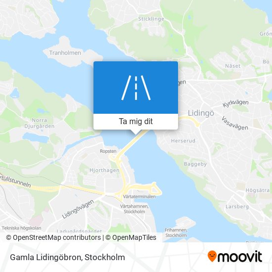 Gamla Lidingöbron karta