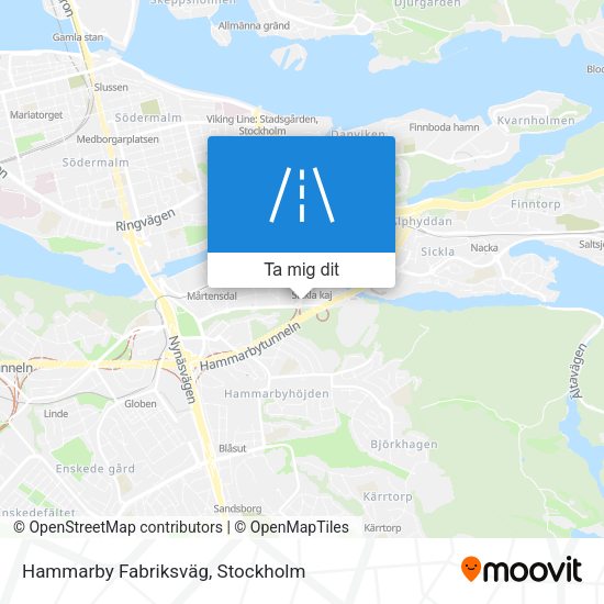 Hammarby Fabriksväg karta