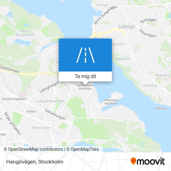 Hangövägen karta