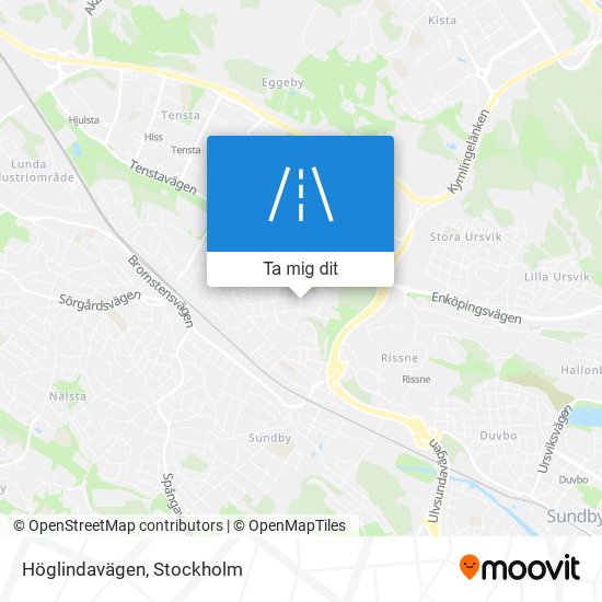 Höglindavägen karta