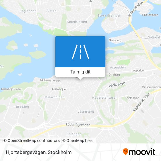 Hjortsbergsvägen karta