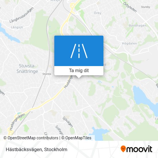 Hästbäcksvägen karta