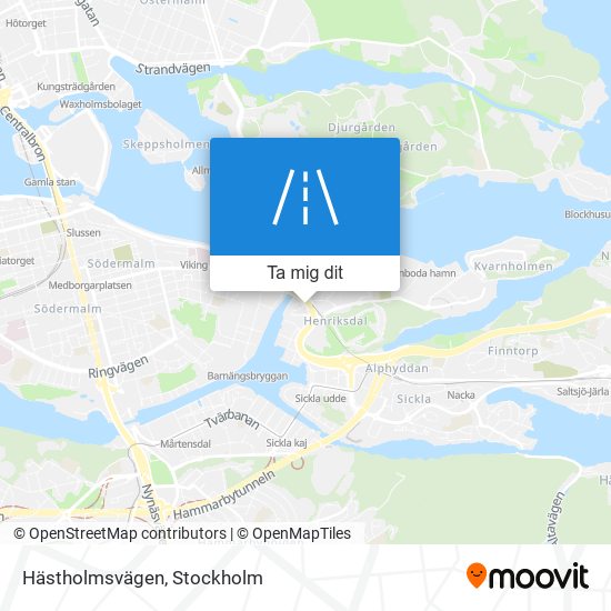 Hästholmsvägen karta
