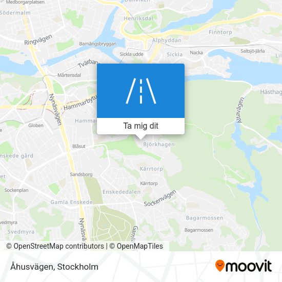 Åhusvägen karta