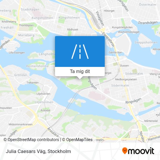 Julia Caesars Väg karta