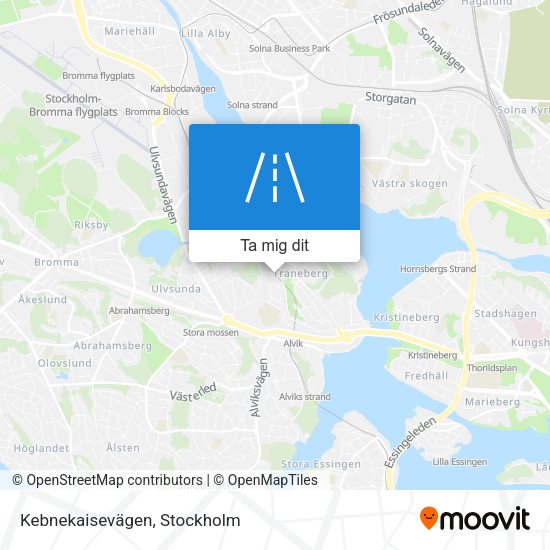 Kebnekaisevägen karta