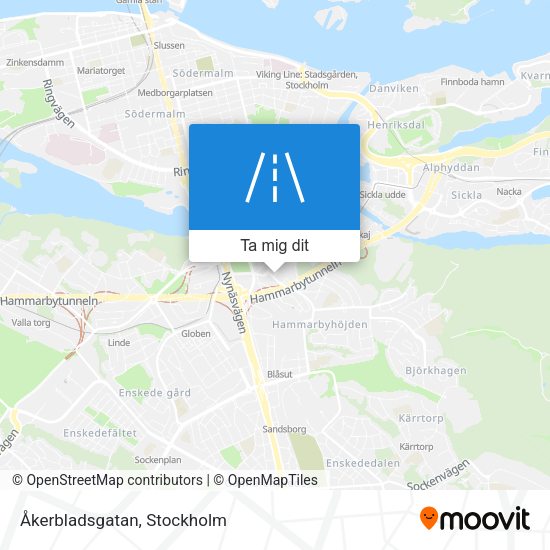 Åkerbladsgatan karta