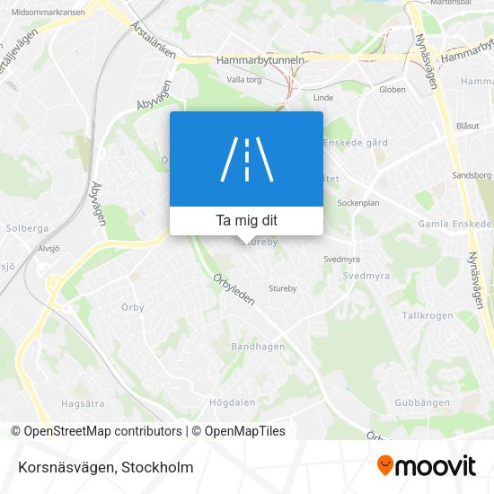 Korsnäsvägen karta