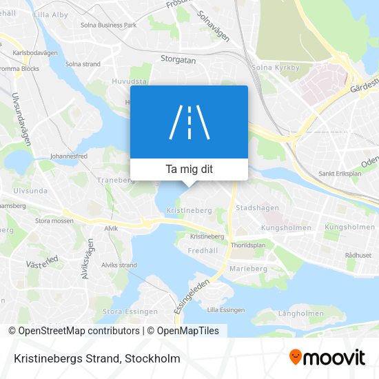 Kristinebergs Strand karta