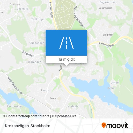 Krokanvägen karta