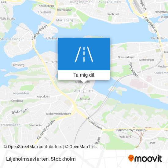 Liljeholmsavfarten karta