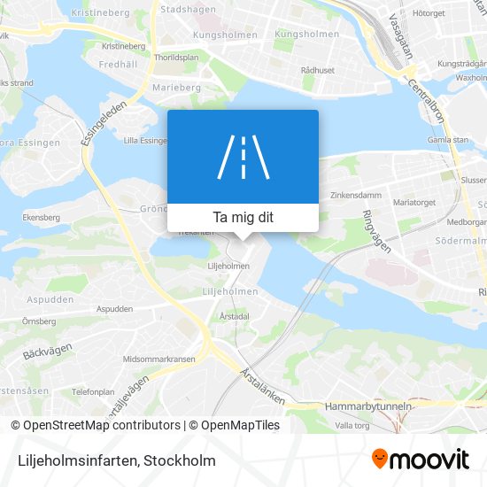 Liljeholmsinfarten karta