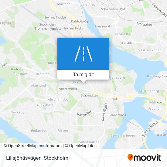 Lillsjönäsvägen karta