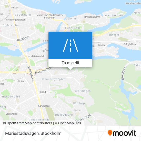 Mariestadsvägen karta