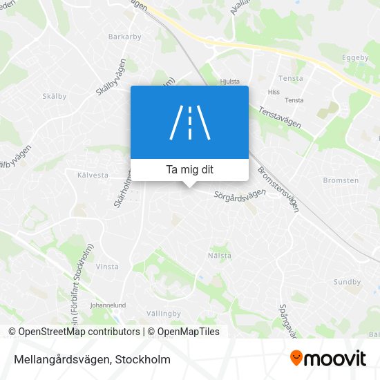 Mellangårdsvägen karta