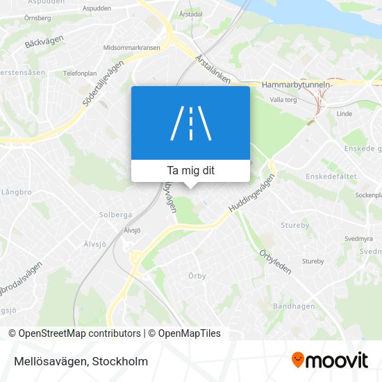 Mellösavägen karta