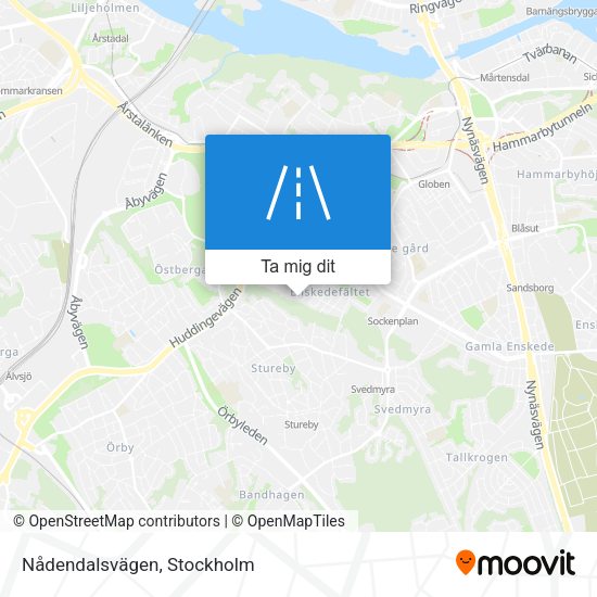 Nådendalsvägen karta