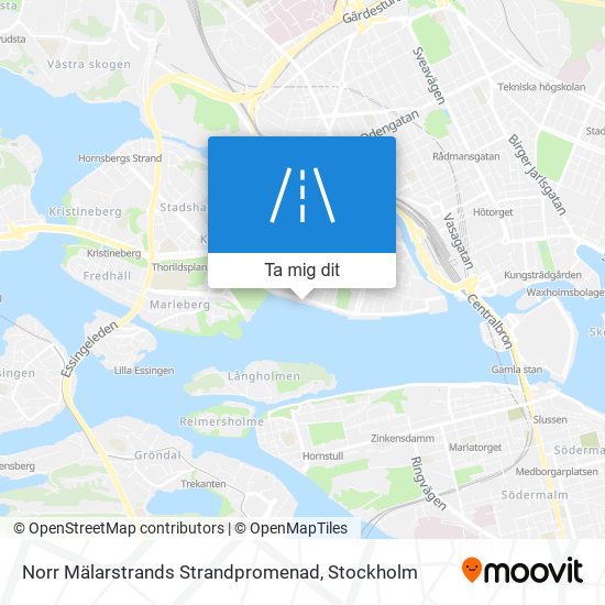 Norr Mälarstrands Strandpromenad karta