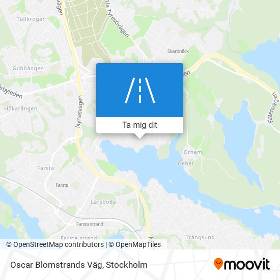 Oscar Blomstrands Väg karta