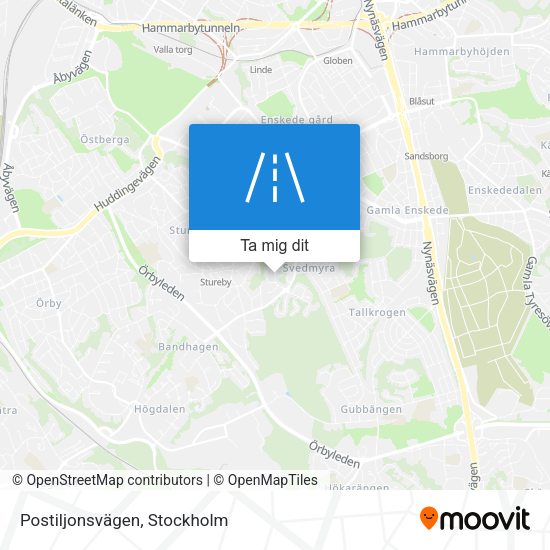 Postiljonsvägen karta