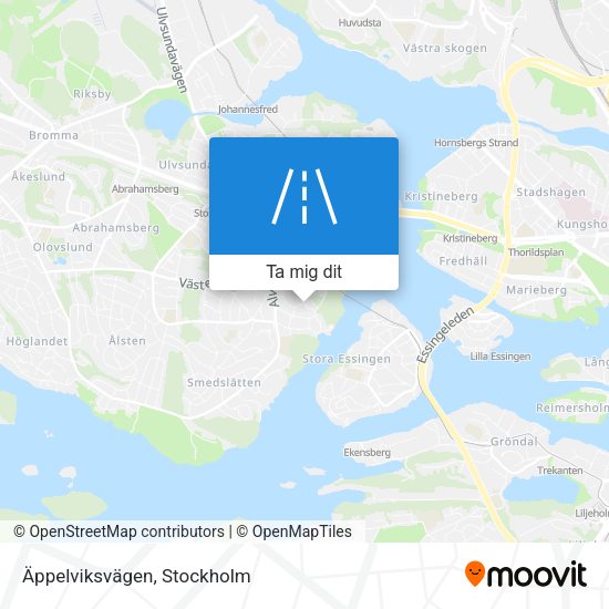 Äppelviksvägen karta