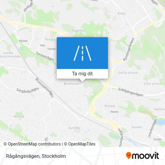 Rågångsvägen karta