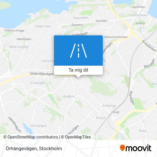 Örhängevägen karta