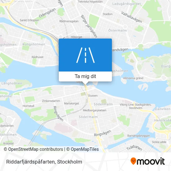 Riddarfjärdspåfarten karta
