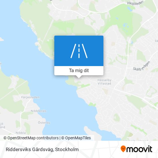 Riddersviks Gårdsväg karta