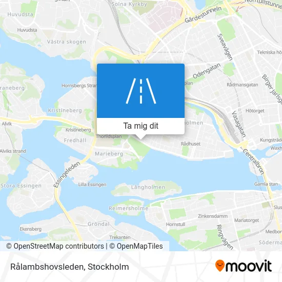 Rålambshovsleden karta