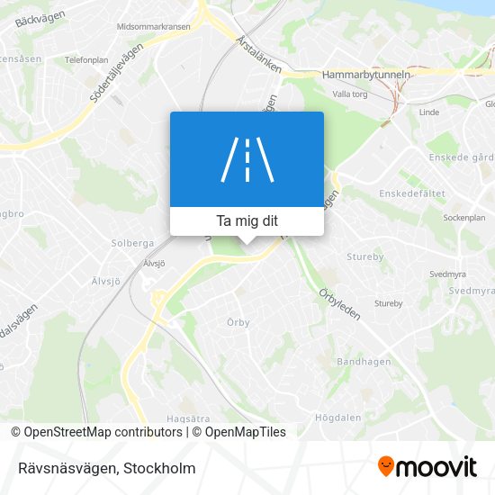 Rävsnäsvägen karta