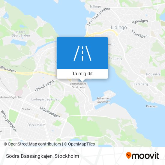 Södra Bassängkajen karta