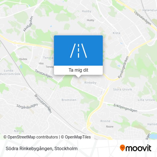 Södra Rinkebygången karta