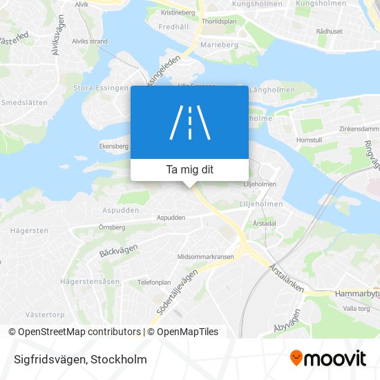 Sigfridsvägen karta