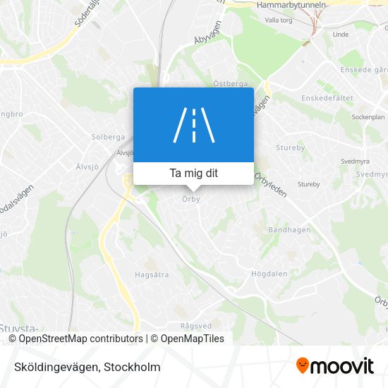 Sköldingevägen karta