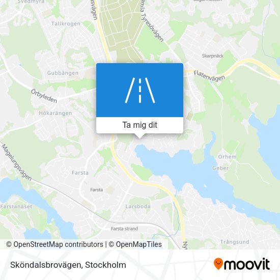 Sköndalsbrovägen karta